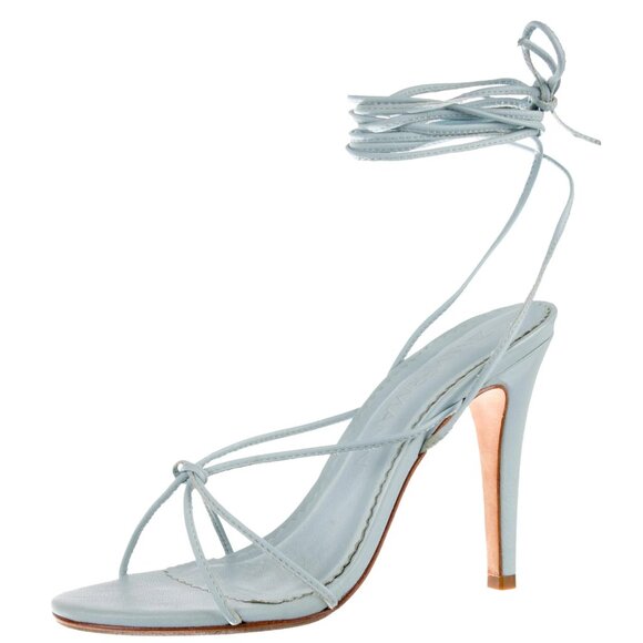 Zimmermann Powder Blue Lace Up High Heels Shoes b47e - Picture 1 of 7